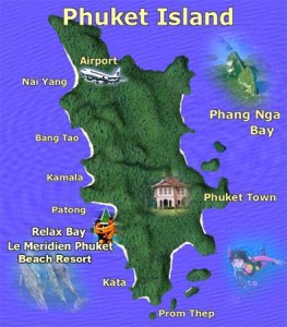 Phuket island map - phuket information